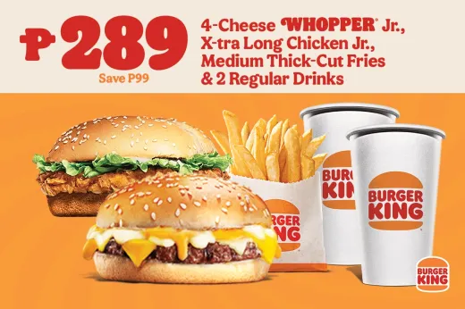 Whopper Jr Menu Burger King PH